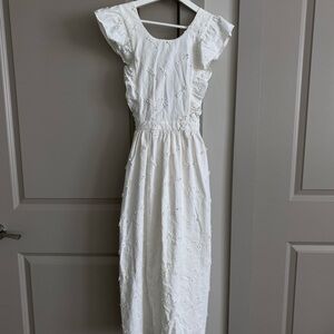 Bonpoint girls Elegant special occasion White Embroidered Dress size 14y
